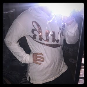 White bling pullover